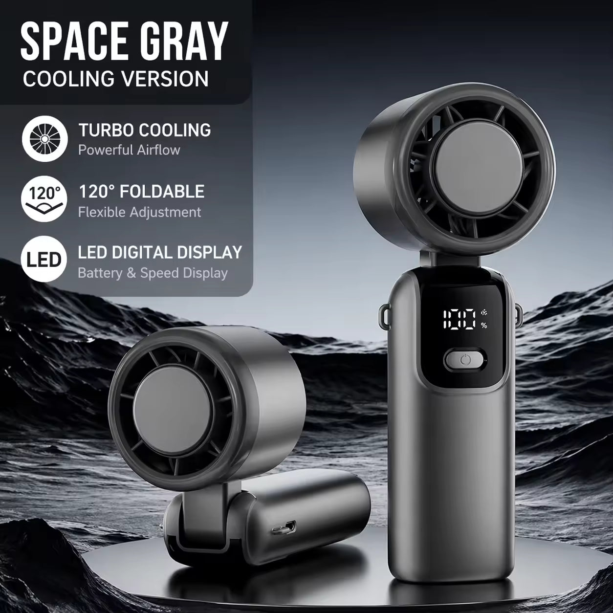 Ventilateur Turbo Portable Rechargeable
