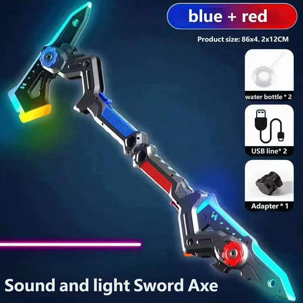 Hache LED Transformable avec Effets Lumineux – Jouet Cosplay Futuriste Rechargeable