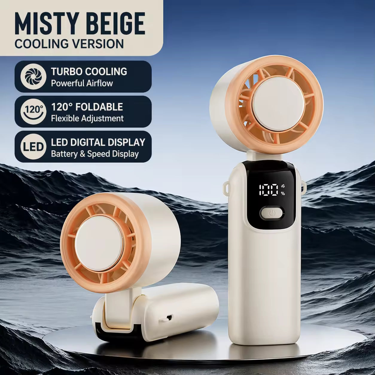 Ventilateur Turbo Portable Rechargeable