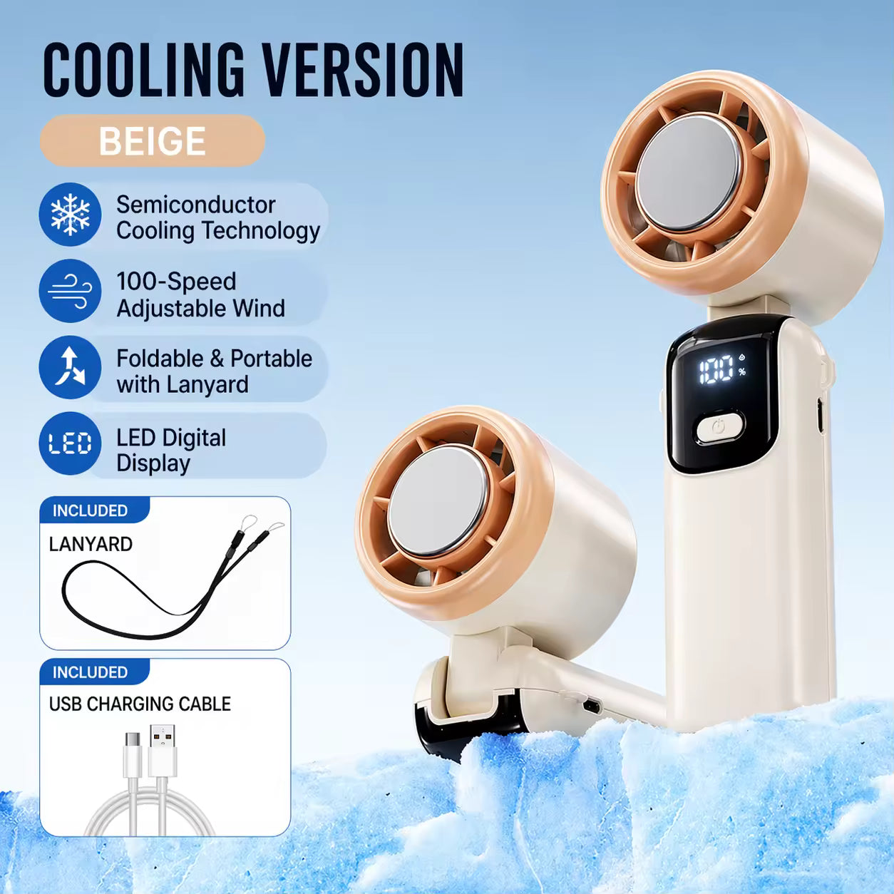 Ventilateur Turbo Portable Rechargeable