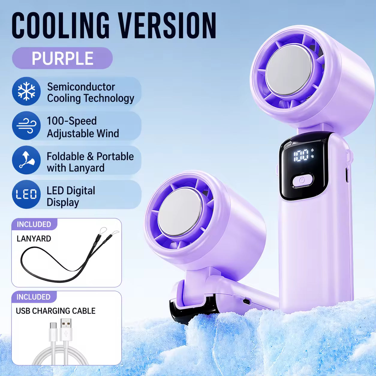 Ventilateur Turbo Portable Rechargeable