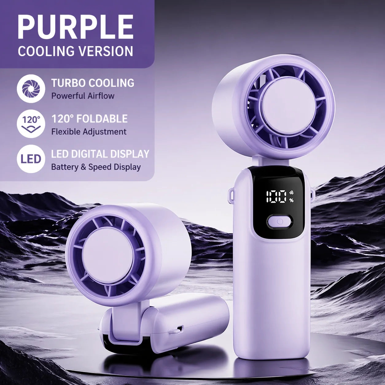 Ventilateur Turbo Portable Rechargeable