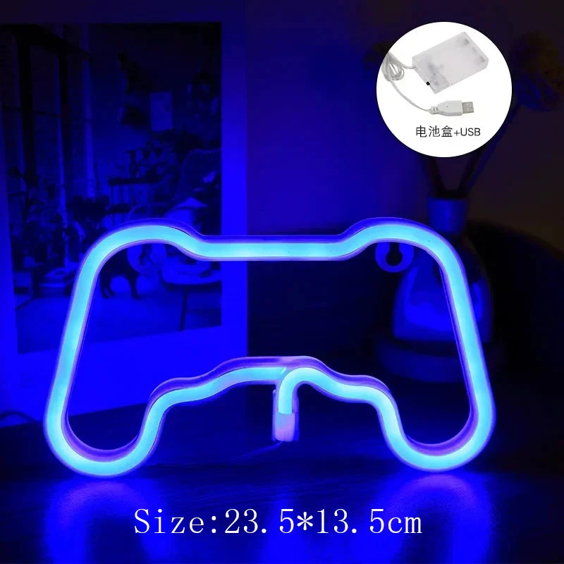 Lampe Néon LED Gaming Playstation – Décoration Murale RGB USB Chambre Gamer Bar Setup