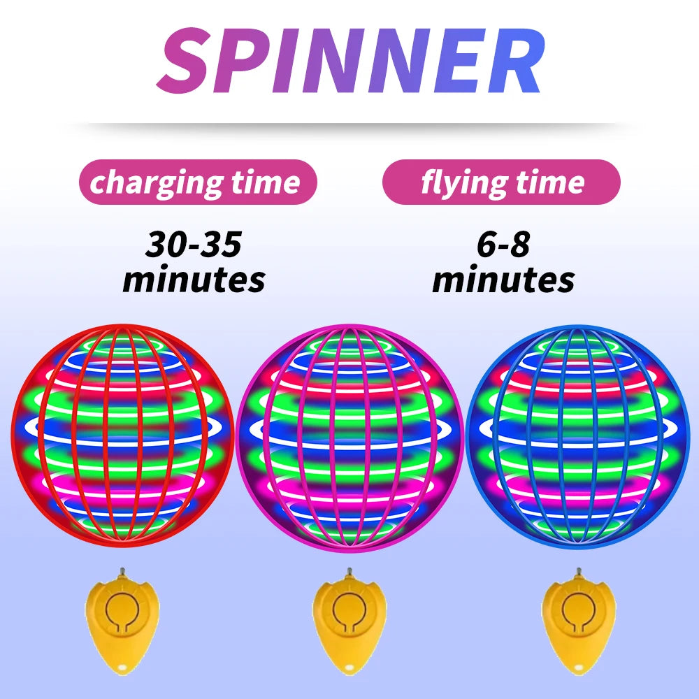 Balle Volante LED Rechargeable – Hover Ball Magique Boomerang pour Enfants & Adultes