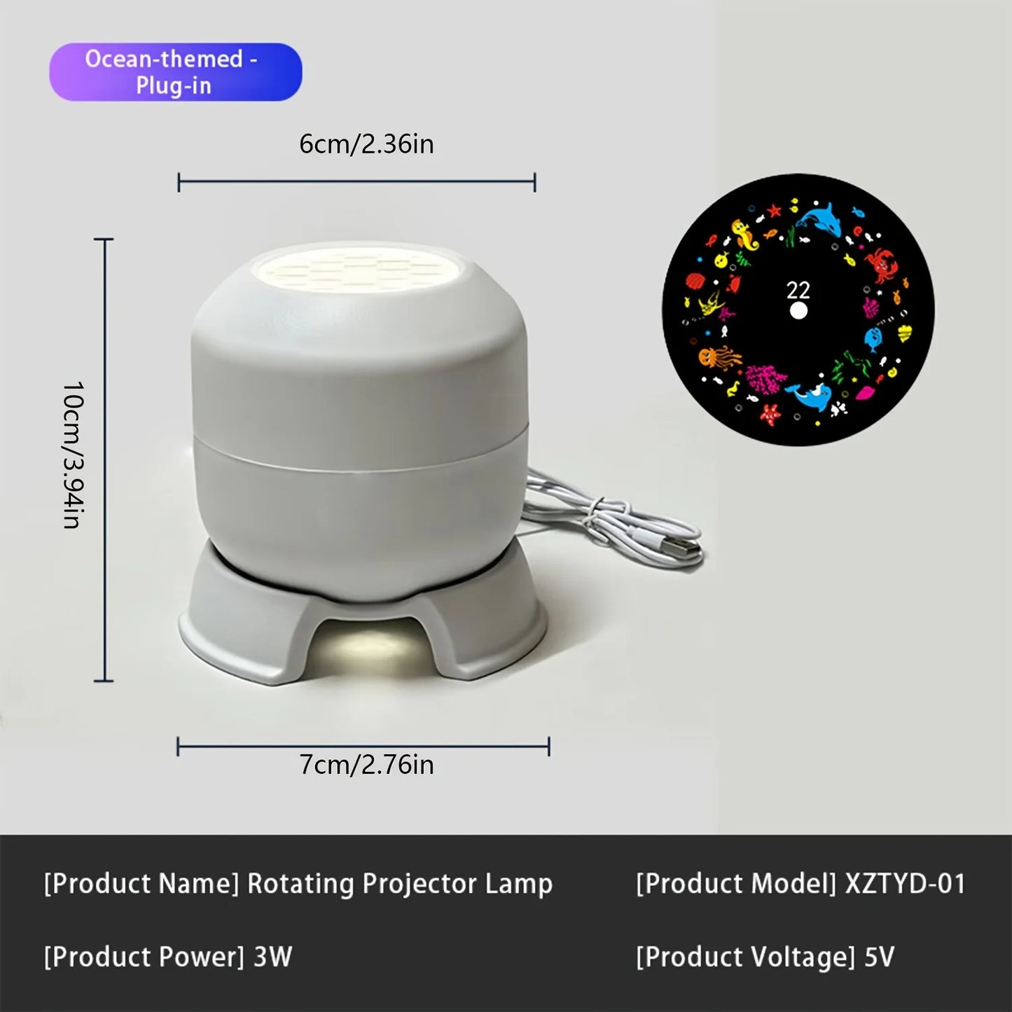 Projecteur Océan LED 360°