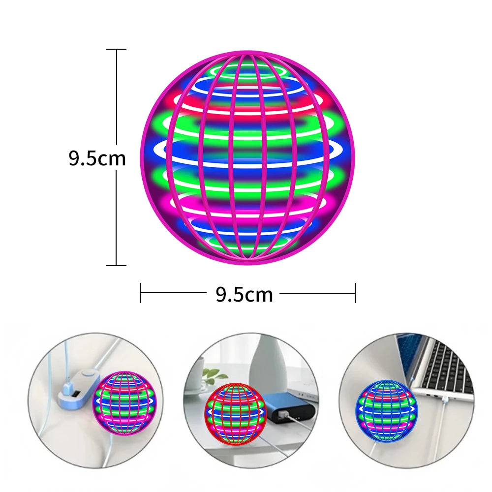 Balle Volante LED Rechargeable – Hover Ball Magique Boomerang pour Enfants & Adultes
