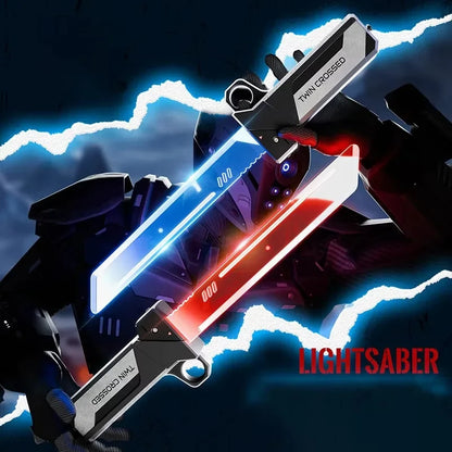 Hache LED Transformable avec Effets Lumineux – Jouet Cosplay Futuriste Rechargeable
