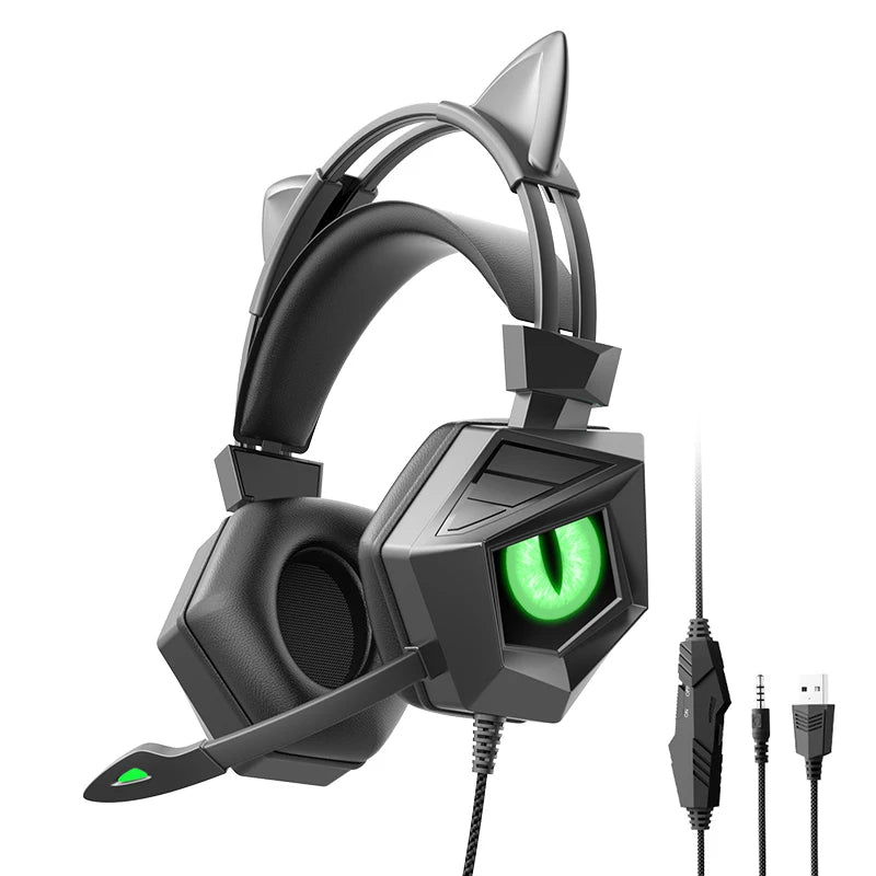 Casque Gaming RGB avec Micro – Casque Filaire PS4 PS5 Xbox PC LED Anti-Bruit