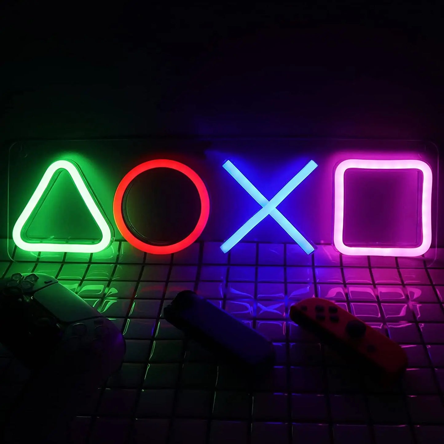 Lampe Néon LED Gaming Playstation – Décoration Murale RGB USB Chambre Gamer Bar Setup
