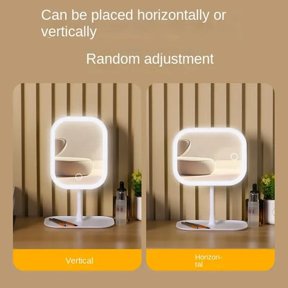 Miroir LED Tactile 3 Couleurs avec Support – Miroir Maquillage Bureau & Chambre