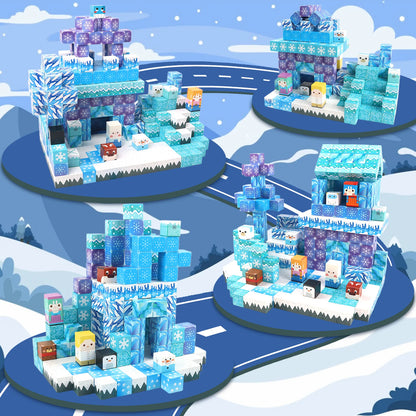 Blocs Magnétiques Univers Glacé – 150 Pièces