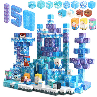 Blocs Magnétiques Univers Glacé – 150 Pièces